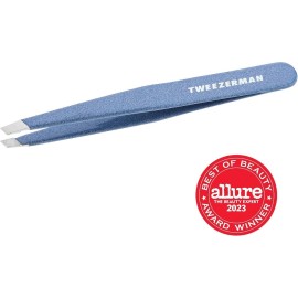 Tweezerman Stainless Steel Slant Tweezer - Eyebrow Tweezers for Women and Men (Sky Blue) Tweezerman Stainless Steel Slant Tweezer - Eyebrow Tweezers for Women and Men (Sky Blue)