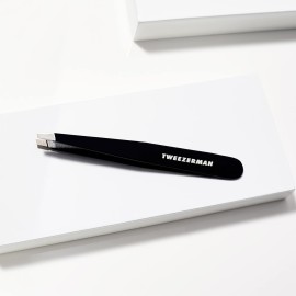 Tweezerman Stainless Steel Slant Tweezer - Eyebrow Tweezers for Women and Men (Black) Tweezerman Stainless Steel Slant Tweezer - Eyebrow Tweezers for Women and Men (Black)