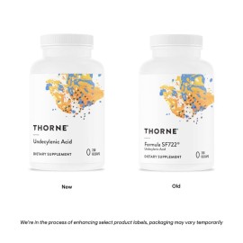 THORNE Undecylenic Acid (Formerly Formula SF722) - 250 mg of Undecylenic Acid - for a Healthy Balance of Gut & Vaginal Flora* - Gluten Free - 250 Gelcaps - 50 Servings