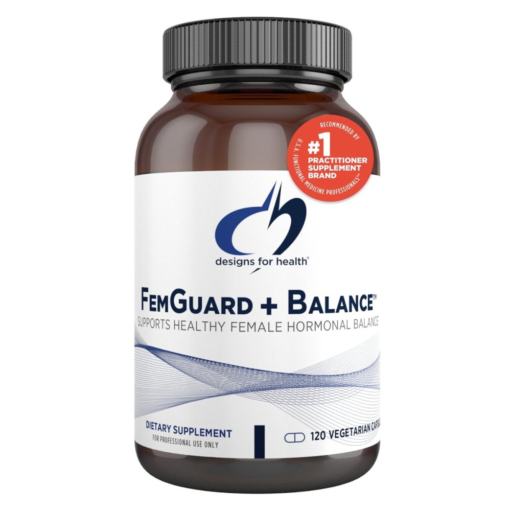Designs for Health FemGuard + Hormone Balance for Women - DIM, Black Cohosh, Calcium D-Glucarate, EGCg Green Tea Extract & Chaste Tree Supplement for Mood Support & Estrogen Metabolism (120 Capsules) Designs for Health FemGuard + Hormone Balance for Women - DIM, Black Cohosh, Calcium D-Glucarate, EGCg Green Tea Extract & Chaste Tree Supplement for Mood Support & Estrogen Metabolism (120 Capsules)