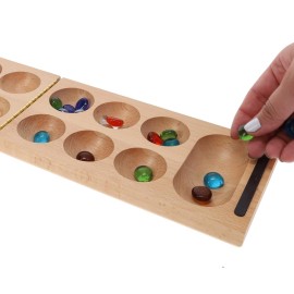 WE Games Solid Wood Folding Mancala Board Game - 18 in., Travel Games for Adults, Home Decor, Living Room Decor, Birthday Gifts, Table Games WE Games Solid Wood Folding Mancala Board Game - 18 in., Travel Games for Adults, Home Decor, Living Room Decor, Birthday Gifts, Table Games