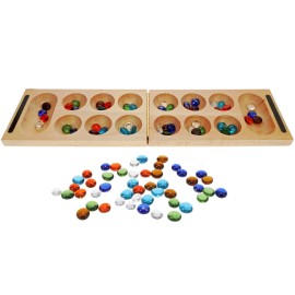 WE Games Solid Wood Folding Mancala Board Game - 18 in., Travel Games for Adults, Home Decor, Living Room Decor, Birthday Gifts, Table Games WE Games Solid Wood Folding Mancala Board Game - 18 in., Travel Games for Adults, Home Decor, Living Room Decor, Birthday Gifts, Table Games