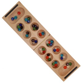 WE Games Solid Wood Folding Mancala Board Game - 18 in., Travel Games for Adults, Home Decor, Living Room Decor, Birthday Gifts, Table Games WE Games Solid Wood Folding Mancala Board Game - 18 in., Travel Games for Adults, Home Decor, Living Room Decor, Birthday Gifts, Table Games