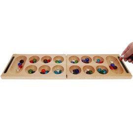 WE Games Solid Wood Folding Mancala Board Game - 18 in., Travel Games for Adults, Home Decor, Living Room Decor, Birthday Gifts, Table Games WE Games Solid Wood Folding Mancala Board Game - 18 in., Travel Games for Adults, Home Decor, Living Room Decor, Birthday Gifts, Table Games