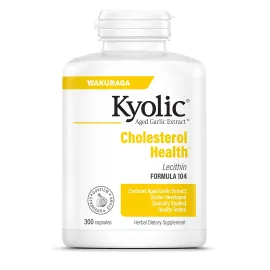 Kyolic Aged Garlic Extract Formula 104 Cholesterol Health, 300 Capsules (Packaging May Vary)