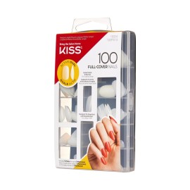 KISS 100 Full-Cover Nails, Press-On Nails, Nail glue included, \'Active Oval\' Shape, Clear, Medium Size, Oval Shape, Includes 100 Nails, 3g Maximum Speed Nail Glue KISS 100 Full-Cover Nails, Press-On Nails, Nail glue included, \'Active Oval\' Shape, Clear, Medium Size, Oval Shape, Includes 100 Nails, 3g Maximum Speed Nail Glue