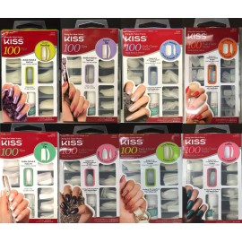 KISS 100 Tips False Nail Kit, Curve Overlap Style, Long Length, Long Lasting Fake Nail Tips, DIY Home Manicure Set with Nail Glue 3 g / 0.11 oz. and 100 Artificial Nails in 10 Sizes KISS 100 Tips False Nail Kit, Curve Overlap Style, Long Length, Long Lasting Fake Nail Tips, DIY Home Manicure Set with Nail Glue 3 g / 0.11 oz. and 100 Artificial Nails in 10 Sizes