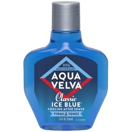 Aqua Velva After Shave, Classic Ice Blue, Soothes, Cools, and Refreshes Skin, 3.5 Ounce