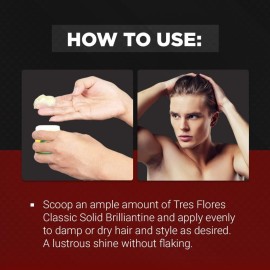 Three Flowers Brilliantine Pomade Solid 3.25 oz