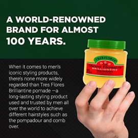 Three Flowers Brilliantine Pomade Solid 3.25 oz