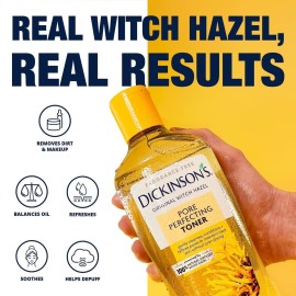 Dickinson\'s Original Witch Hazel Pore Perfecting Toner, 100% Natural, 16 Ounce Fragrance free Dickinson\'s Original Witch Hazel Pore Perfecting Toner, 100% Natural, 16 Ounce Fragrance free