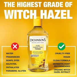 Dickinson\'s Original Witch Hazel Pore Perfecting Toner, 100% Natural, 16 Ounce Fragrance free Dickinson\'s Original Witch Hazel Pore Perfecting Toner, 100% Natural, 16 Ounce Fragrance free