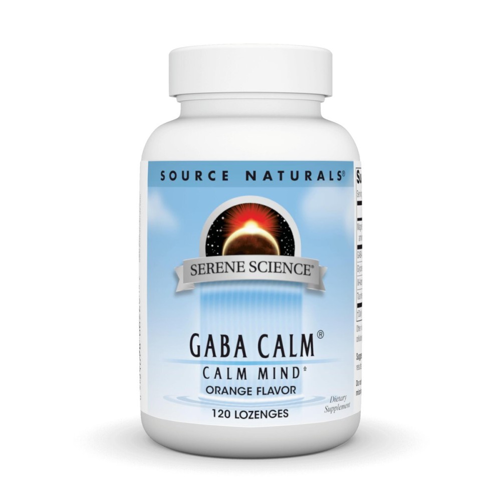 Source Naturals Serene Science, GABA Calm - Supports A Calming Mood, Quick Dissolving Orange Flavor* - 120 Lozenges Source Naturals Serene Science, GABA Calm - Supports A Calming Mood, Quick Dissolving Orange Flavor* - 120 Lozenges