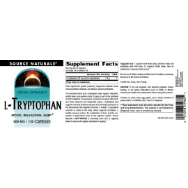 Source Naturals L-Tryptophan, for Mood, Relaxation, and Sleep*, 500mg - 120 Capsules Source Naturals L-Tryptophan, for Mood, Relaxation, and Sleep*, 500mg - 120 Capsules
