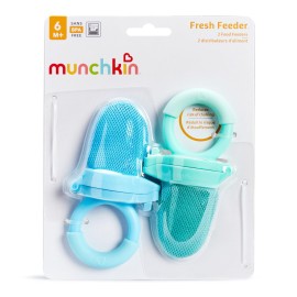 Munchkin Baby Feeder for Fresh Food and Fruit, 2 Pack, Blue/Mint Munchkin Baby Feeder for Fresh Food and Fruit, 2 Pack, Blue/Mint
