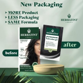 Herbatint Permanent Haircolor Gel, 1N Black, Alcohol Free, Vegan, 100% Grey Coverage - 4.56 oz Herbatint Permanent Haircolor Gel, 1N Black, Alcohol Free, Vegan, 100% Grey Coverage - 4.56 oz