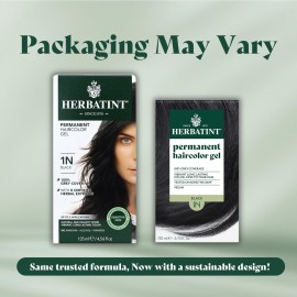 Herbatint Permanent Haircolor Gel, 1N Black, Alcohol Free, Vegan, 100% Grey Coverage - 4.56 oz Herbatint Permanent Haircolor Gel, 1N Black, Alcohol Free, Vegan, 100% Grey Coverage - 4.56 oz