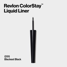 Revlon Liquid Eyeliner, ColorStay Eye Makeup, Waterproof, Smudgeproof, Longwearing with Ultra-Fine Tip, 251 Blackest Black, 0.08 Fl Oz (Pack of 1) Revlon Liquid Eyeliner, ColorStay Eye Makeup, Waterproof, Smudgeproof, Longwearing with Ultra-Fine Tip, 251 Blackest Black, 0.08 Fl Oz (Pack of 1)