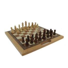 WE Games 3-in-1 Camphor Wood Chess, Checkers & Backgammon Set 16 inches - Folding Wood Chess Board for Adults with Handle, Board Game Set for Travel, Combo Game Set for Adults