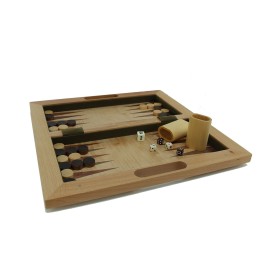 WE Games 3-in-1 Camphor Wood Chess, Checkers & Backgammon Set 16 inches - Folding Wood Chess Board for Adults with Handle, Board Game Set for Travel, Combo Game Set for Adults