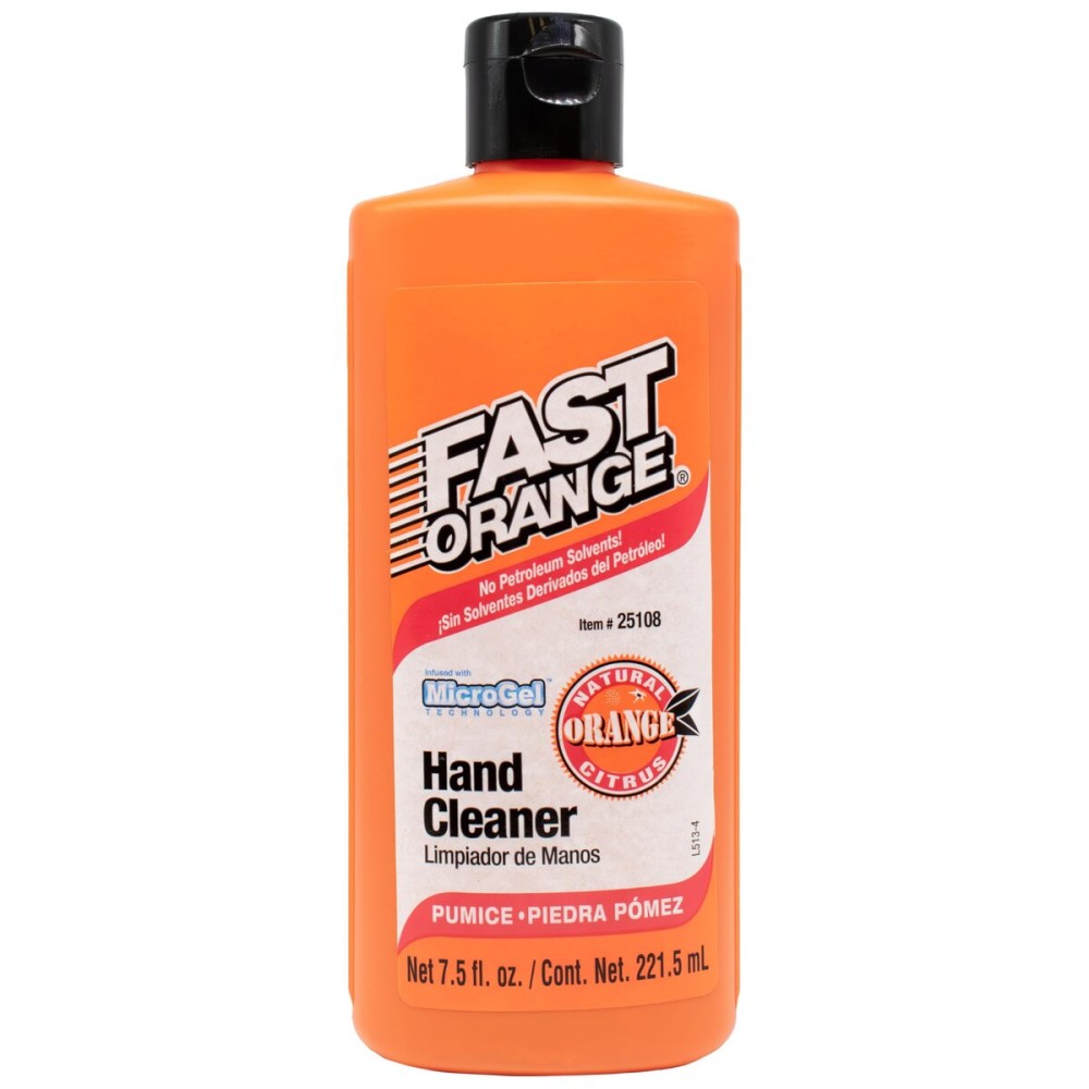 Fast Orange 25108 Pumice Lotion, Heavy Duty Hand Cleaner, Natural Citrus Scent, Waterless Cleaner For Mechanics, Strong Grease Fighter, 7.5 oz Fast Orange 25108 Pumice Lotion, Heavy Duty Hand Cleaner, Natural Citrus Scent, Waterless Cleaner For Mechanics, Strong Grease Fighter, 7.5 oz