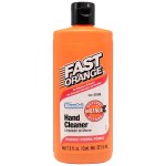 Fast Orange 25108 Pumice Lotion, Heavy Duty Hand Cleaner, Natural Citrus Scent, Waterless Cleaner For Mechanics, Strong Grease Fighter, 7.5 oz