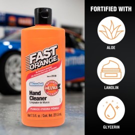 Fast Orange 25108 Pumice Lotion, Heavy Duty Hand Cleaner, Natural Citrus Scent, Waterless Cleaner For Mechanics, Strong Grease Fighter, 7.5 oz Fast Orange 25108 Pumice Lotion, Heavy Duty Hand Cleaner, Natural Citrus Scent, Waterless Cleaner For Mechanics, Strong Grease Fighter, 7.5 oz