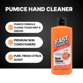 Fast Orange 25108 Pumice Lotion, Heavy Duty Hand Cleaner, Natural Citrus Scent, Waterless Cleaner For Mechanics, Strong Grease Fighter, 7.5 oz Fast Orange 25108 Pumice Lotion, Heavy Duty Hand Cleaner, Natural Citrus Scent, Waterless Cleaner For Mechanics, Strong Grease Fighter, 7.5 oz