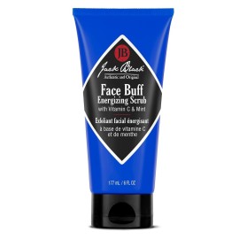 Jack Black Face Buff Energizing Scrub, 6 Fl Oz - Vitamin C & Mint - Deep Cleaning Pre-Shave Cleanser, Mens Facial Scrub, Remove Oil, Dirt & Dead Skin, Mens Cleanser, Hydrating Skincare