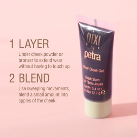 Pixi Sheer Cheek Gel - Flushed | Gel Blush For A Sheer Flush Of Colour | Oil-Free & Fragrance-Free Hydrating Liquid Blush | 0.45 Fl Oz