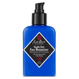 Jack Black Double-Duty Face Moisturizer, 3.3 Fl. Oz - SPF 20 Sun Protection, Long Lasting Hydrating Skincare, Lightweight Moisturizer, Mens Facial Moisturizer
