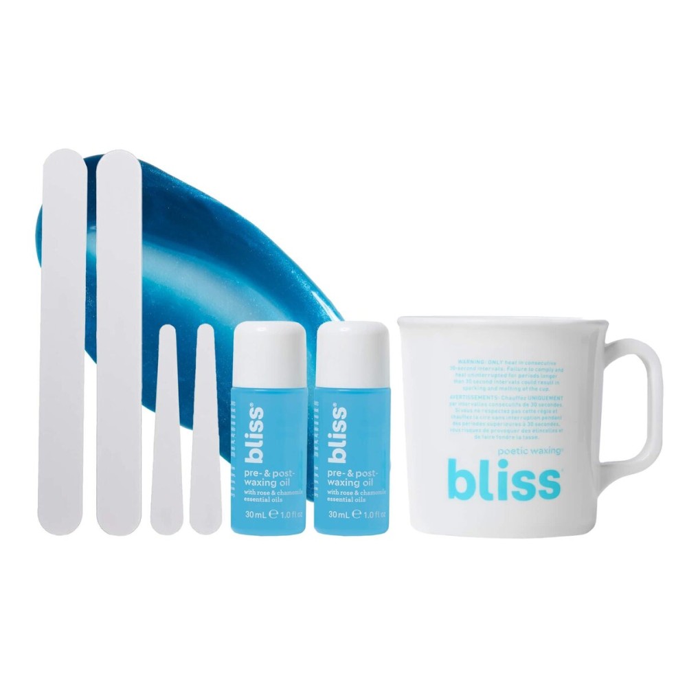 Bliss Poetic Waxing At Home Wax Kit - 5.3 Fl Oz - Microwavable Stripless Wax Hair Removal Kit - Fragrance Free - Safe for All Skin Types - 6 PC Set Bliss Poetic Waxing At Home Wax Kit - 5.3 Fl Oz - Microwavable Stripless Wax Hair Removal Kit - Fragrance Free - Safe for All Skin Types - 6 PC Set