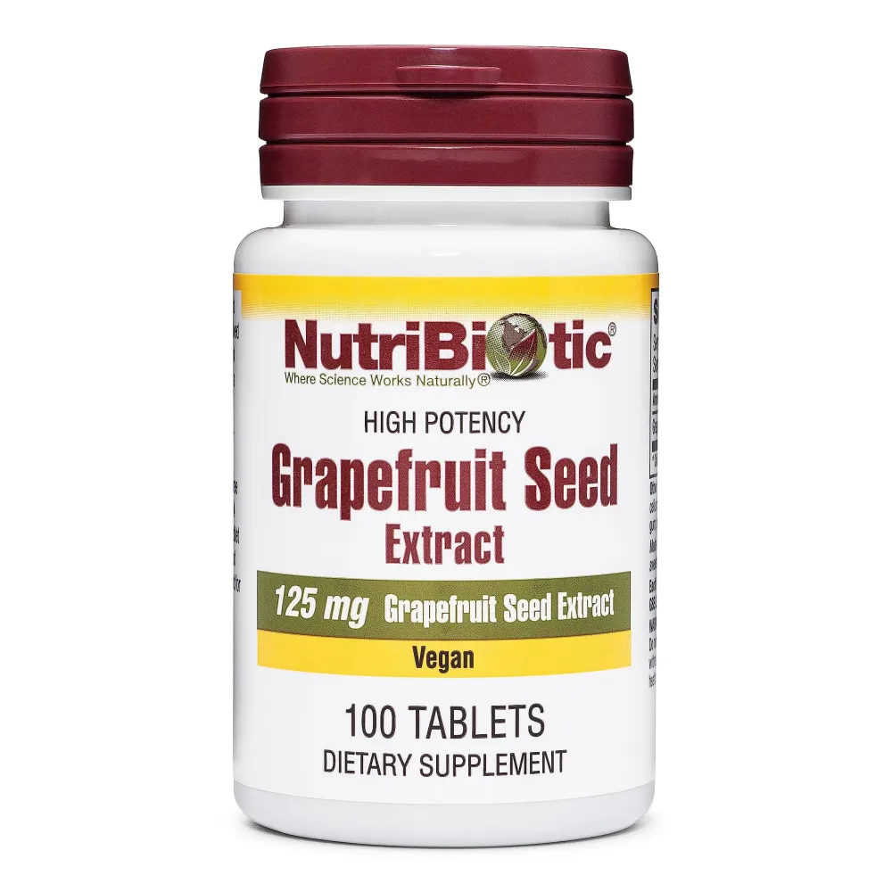 NutriBiotic - Grapefruit Seed Extract Tablets 125mg, 100 Count | Premium Grade GSE with Bioflavonoids | Potent Immune & Overall Health Support | Easy to Swallow | Vegan, Gluten Free, Non-GMO NutriBiotic - Grapefruit Seed Extract Tablets 125mg, 100 Count | Premium Grade GSE with Bioflavonoids | Potent Immune & Overall Health Support | Easy to Swallow | Vegan, Gluten Free, Non-GMO