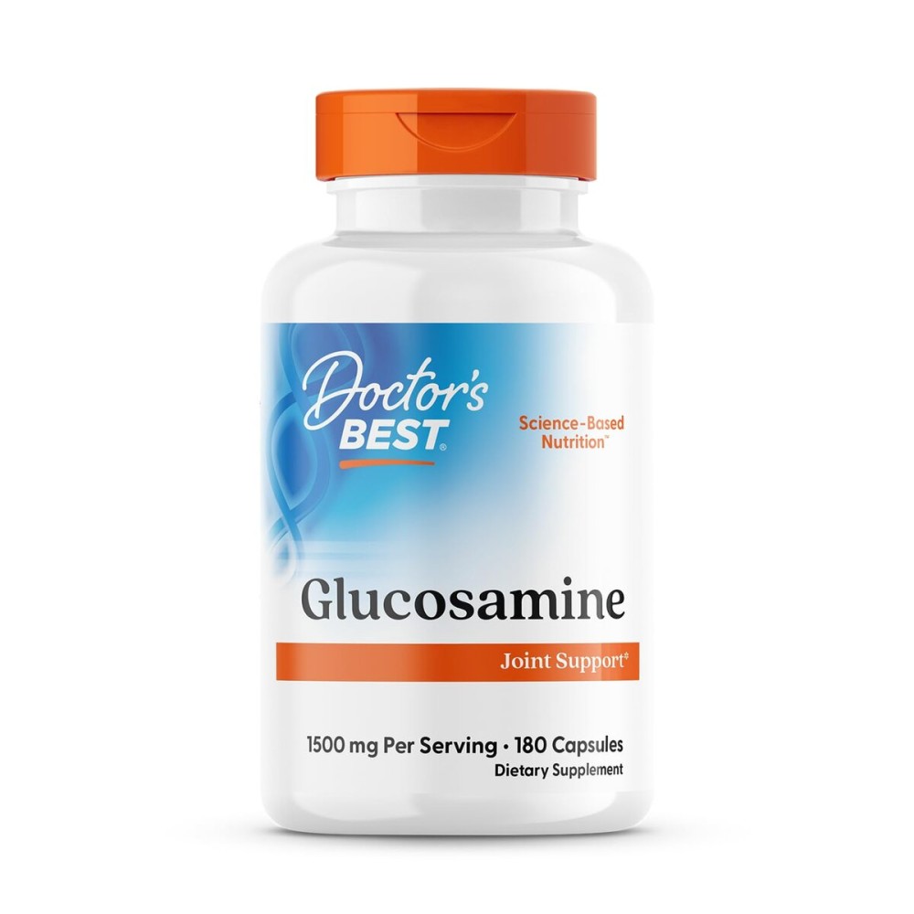Doctors BEST Glucosamine, Joint Support, Non-GMO, Gluten Free, Soy Free, 1500 mg Per Serving, 180 Capsules Doctors BEST Glucosamine, Joint Support, Non-GMO, Gluten Free, Soy Free, 1500 mg Per Serving, 180 Capsules