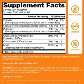 Doctor\'s Best Glucosamine Chondroitin Msm with OptiMSM Capsules, Supports Healthy Joint Structure, Function & Comfort, Non-GMO, Gluten Free, Soy Free, 240 Count (Pack of 1) Doctor\'s Best Glucosamine Chondroitin Msm with OptiMSM Capsules, Supports Healthy Joint Structure, Function & Comfort, Non-GMO, Gluten Free, Soy Free, 240 Count (Pack of 1)