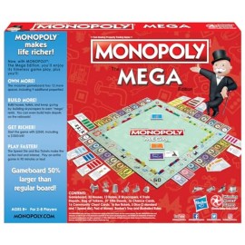 Monopoly The Mega Edition by Winning Moves Games USA, a Bigger and Faster Version of Monopoly with The Speed Die for 2 to 8 Players, Ages 8 and up (1104) Monopoly The Mega Edition by Winning Moves Games USA, a Bigger and Faster Version of Monopoly with The Speed Die for 2 to 8 Players, Ages 8 and up (1104)