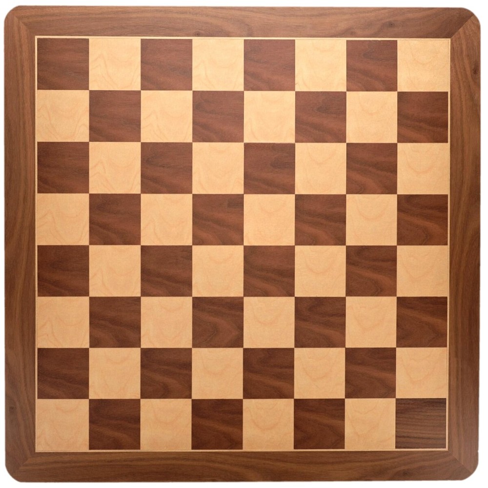 WE Games Walnut Root Wooden Chess Board with Rounded Corners 19 Inches, Large Chess Board for Adults, Elegant Chessboard with 2 Inch Squares, Classic Walnut Design