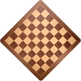 WE Games Walnut Root Wooden Chess Board with Rounded Corners 19 Inches, Large Chess Board for Adults, Elegant Chessboard with 2 Inch Squares, Classic Walnut Design