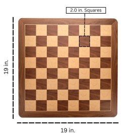 WE Games Walnut Root Wooden Chess Board with Rounded Corners 19 Inches, Large Chess Board for Adults, Elegant Chessboard with 2 Inch Squares, Classic Walnut Design
