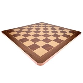 WE Games Walnut Root Wooden Chess Board with Rounded Corners 19 Inches, Large Chess Board for Adults, Elegant Chessboard with 2 Inch Squares, Classic Walnut Design