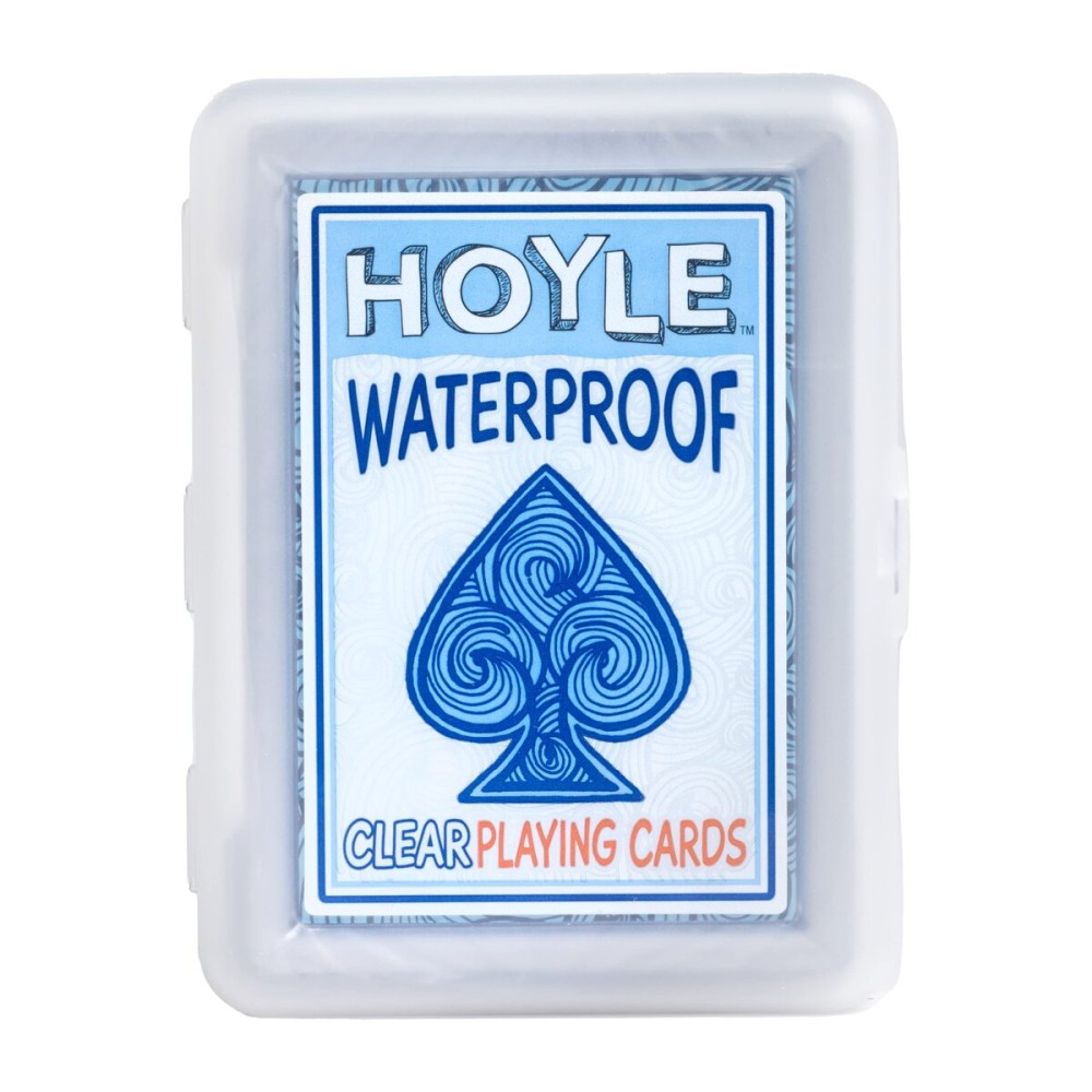 Hoyle Waterproof Playing Cards, Clear Plastic Deck of Cards for Outdoor Card Games, Camping, Beach, Pool & Travel Games (1 Deck)