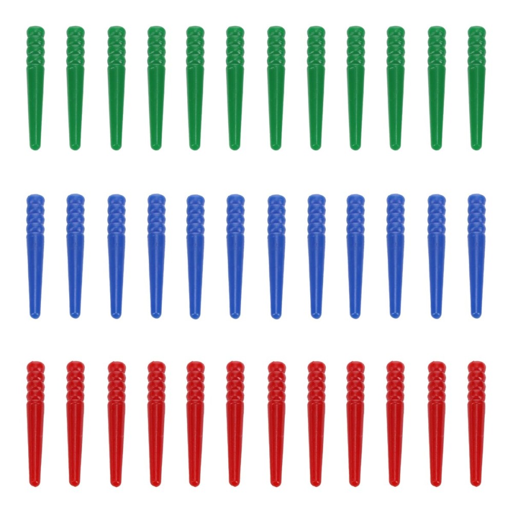 WE Games Replacement Plastic Cribbage Pegs, 36 Standard Crib Board Pegs in Assorted Colors, Tapered Pegs for Cribbage Board Games, Bulk Set Cribbage Pegs