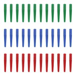 WE Games Replacement Plastic Cribbage Pegs, 36 Standard Crib Board Pegs in Assorted Colors, Tapered Pegs for Cribbage Board Games, Bulk Set Cribbage Pegs
