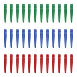 WE Games Replacement Plastic Cribbage Pegs, 36 Standard Crib Board Pegs in Assorted Colors, Tapered Pegs for Cribbage Board Games, Bulk Set Cribbage Pegs