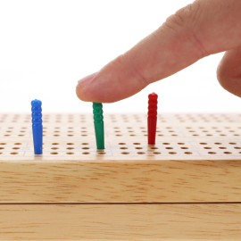 WE Games Replacement Plastic Cribbage Pegs, 36 Standard Crib Board Pegs in Assorted Colors, Tapered Pegs for Cribbage Board Games, Bulk Set Cribbage Pegs