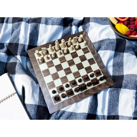 Classic Chess Set - Walnut Wood Board 12 in Classic Chess Set - Walnut Wood Board 12 in