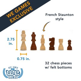 Classic Chess Set - Walnut Wood Board 12 in Classic Chess Set - Walnut Wood Board 12 in