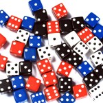 WE Games 100 Pieces Bulk Dice Set - Assorted Colors Opaque with Square Corners, 6 Sided (16mm) Casino Dice, for Board Games, Farkle, Liars, & More