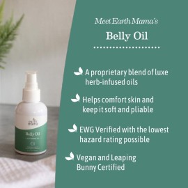 Earth Mama Belly Oil for Dry Skin | Calendula Skin Care Moisturizer Oil to Encourage Natural Elasticity and Help Prevent Stretch Marks During Pregnancy and Postpartum, 4-Fluid Ounce Earth Mama Belly Oil for Dry Skin | Calendula Skin Care Moisturizer Oil to Encourage Natural Elasticity and Help Prevent Stretch Marks During Pregnancy and Postpartum, 4-Fluid Ounce