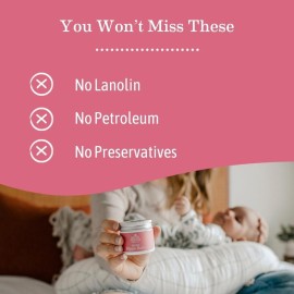 Earth Mama Organic Nipple Butter | Nipple Cream Safe for Breastfeeding | Postpartum Essentials for Nursing | Non Lanolin Nipple Cream, 2-Fluid Ounce